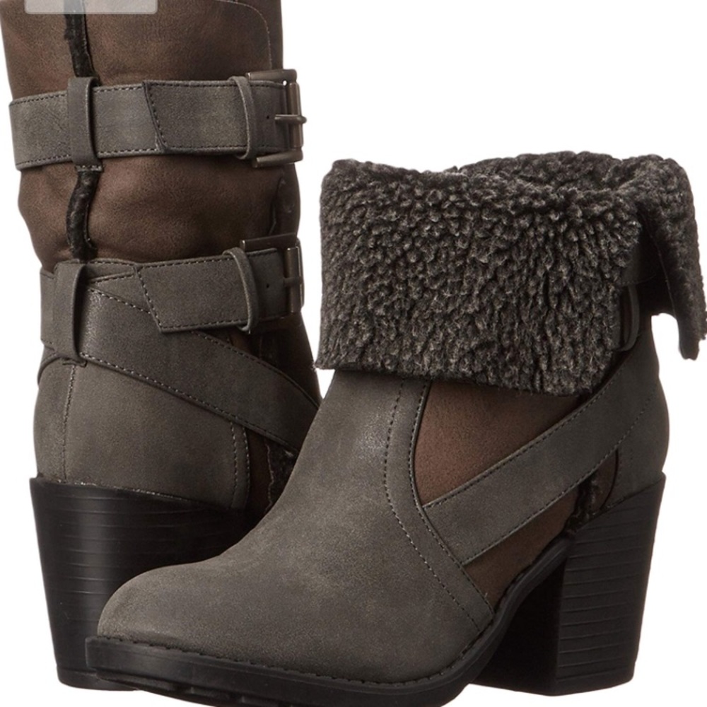 Foldover Lined Buckle Bootie by Report